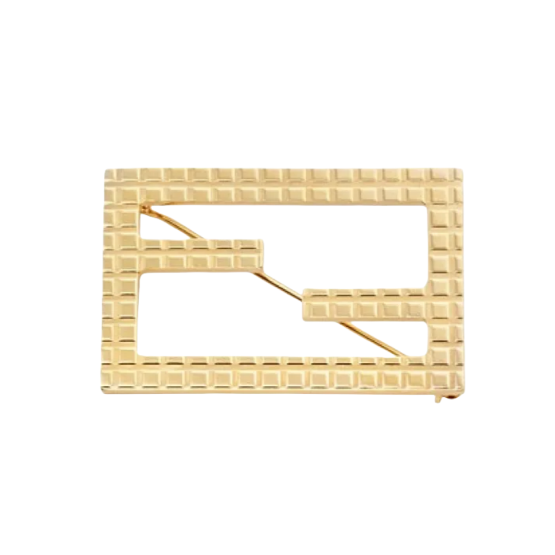 FDB004 Fendi Gold brooch pin - ccjewelryacc