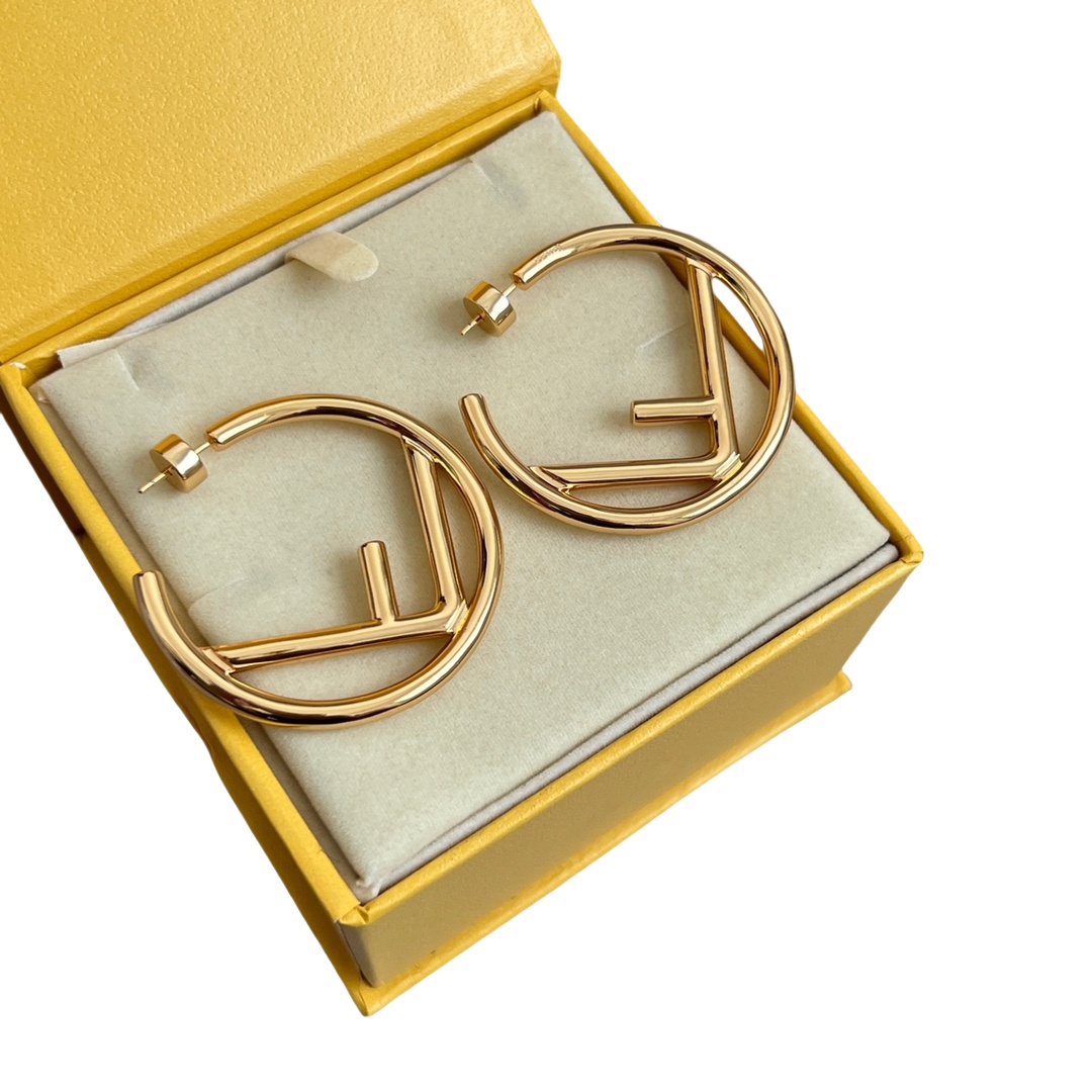 FDE050 F Is Fendi earrings in metal - ccjewelryacc