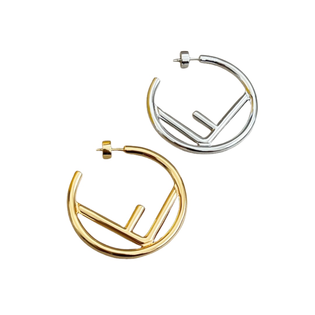 FDE050 F Is Fendi earrings in metal - ccjewelryacc