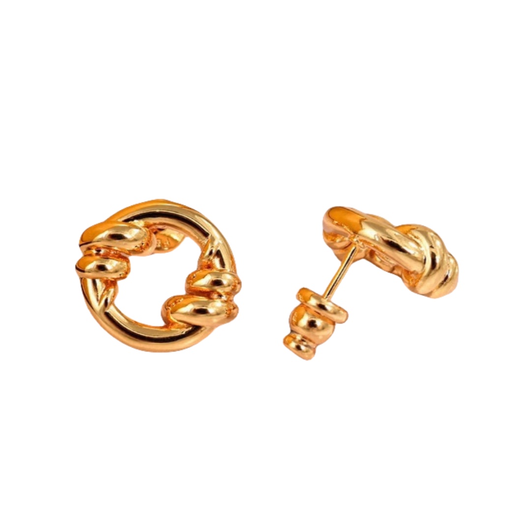 DE086 Fendi filo earrings in metal gold finish - ccjewelryacc