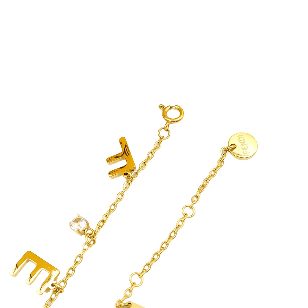 FDS002 Fendi letters charm bracelet chain - ccjewelryacc