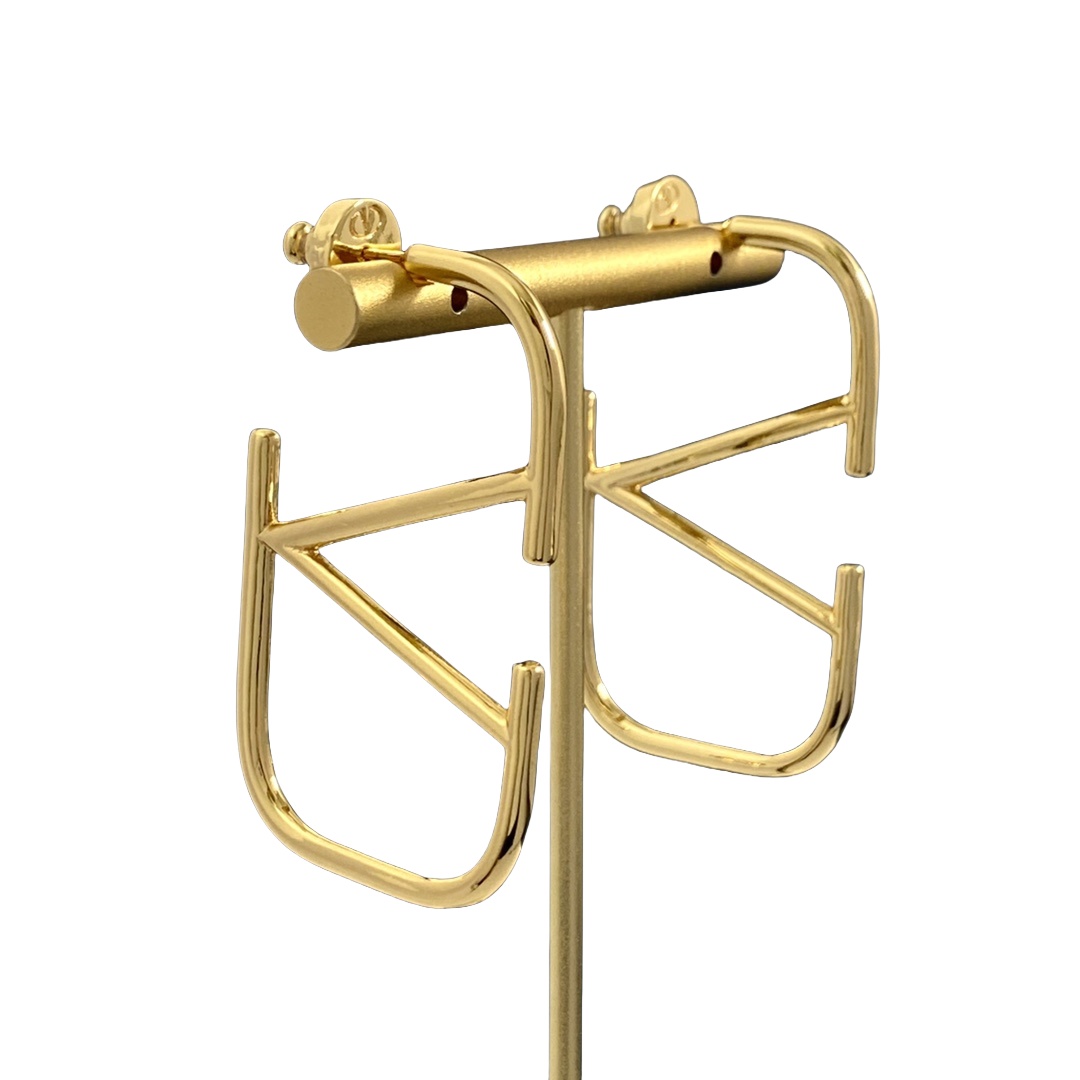 VTE001 Valentino Garavani Gold VLogo Signature Earrings - ccjewelryacc