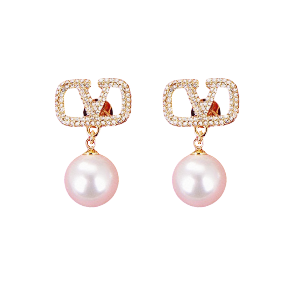VTE006 Valentino Garavani VLogo Signature Drop Earrings Gold - ccjewelryacc