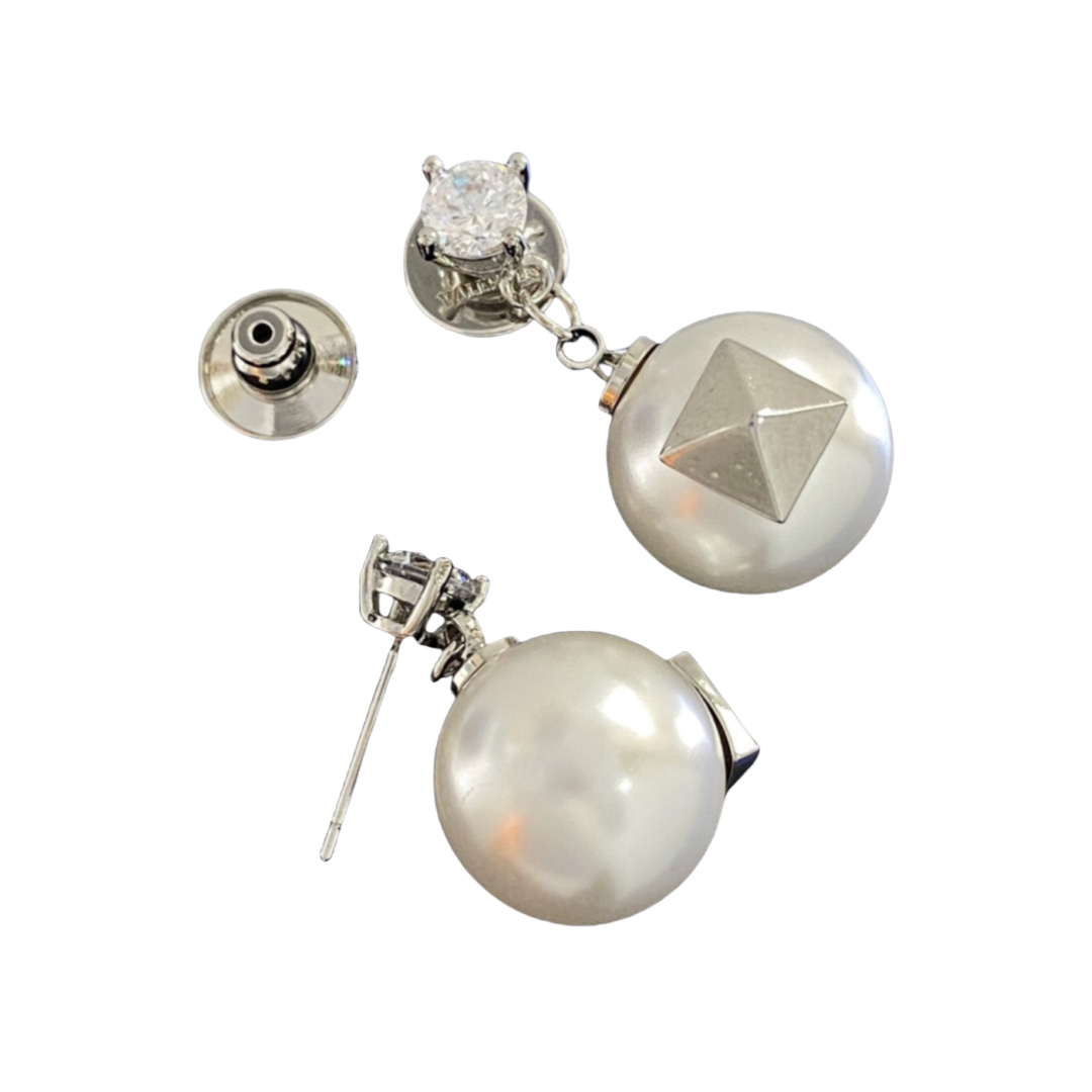 VTE008 Valentino Garavani Rockstud Pearl Earrings - ccjewelryacc
