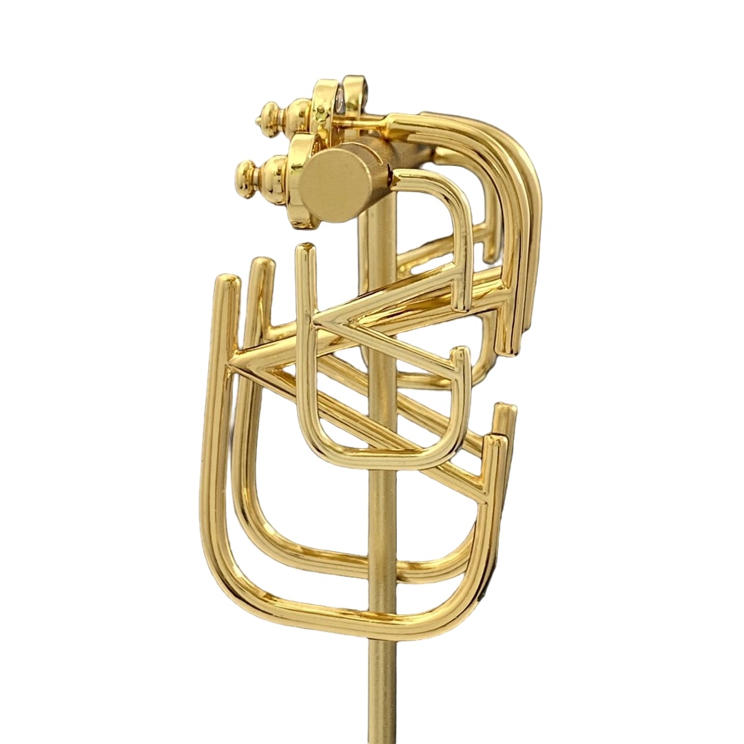 VTE001 Valentino Garavani Gold VLogo Signature Earrings - ccjewelryacc