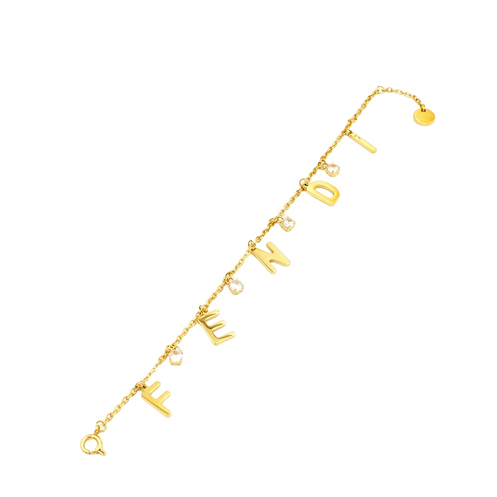 FDS002 Fendi letters charm bracelet chain - ccjewelryacc