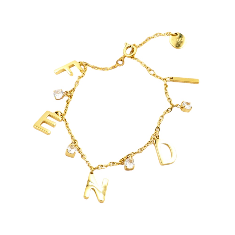FDS002 Fendi letters charm bracelet chain - ccjewelryacc