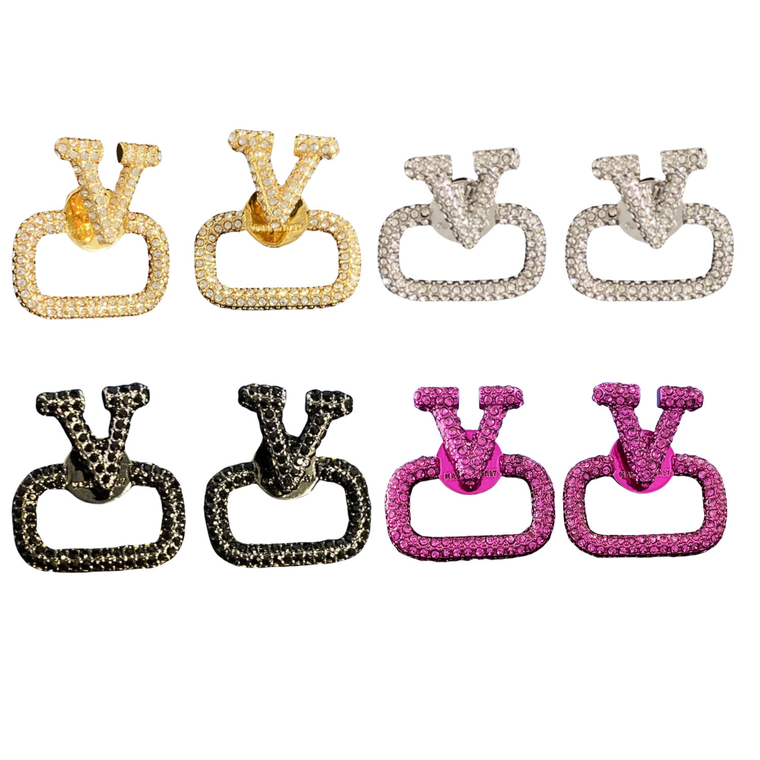 VTE021 v logo earrings - ccjewelryacc