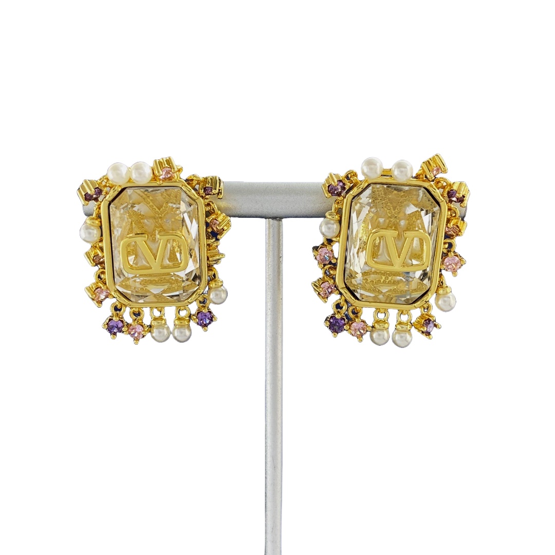 VTE023 Valentino Garavani diamond stud Earrings - ccjewelryacc