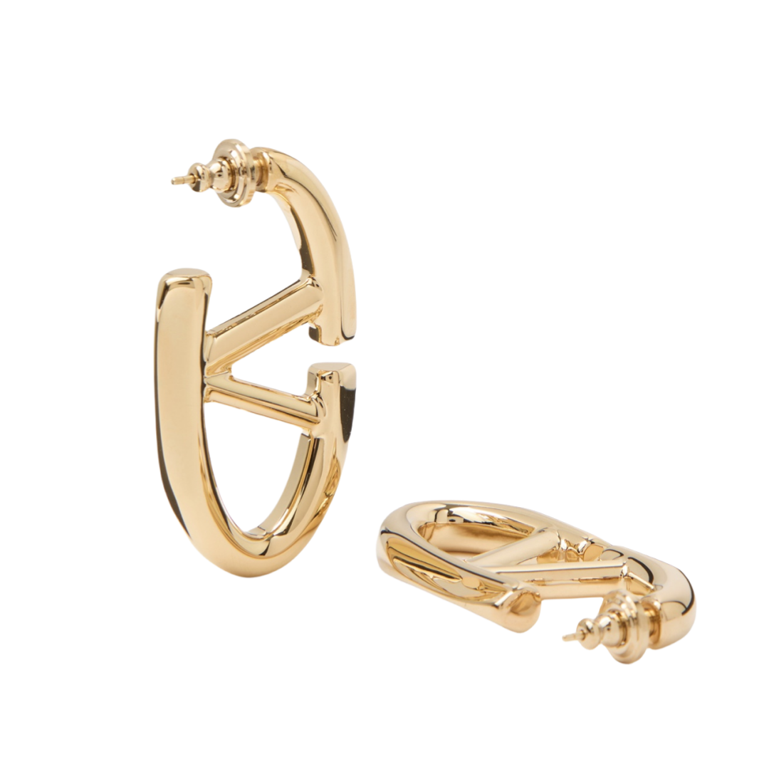 VTE025 Vlogo signature metal earrings - ccjewelryacc