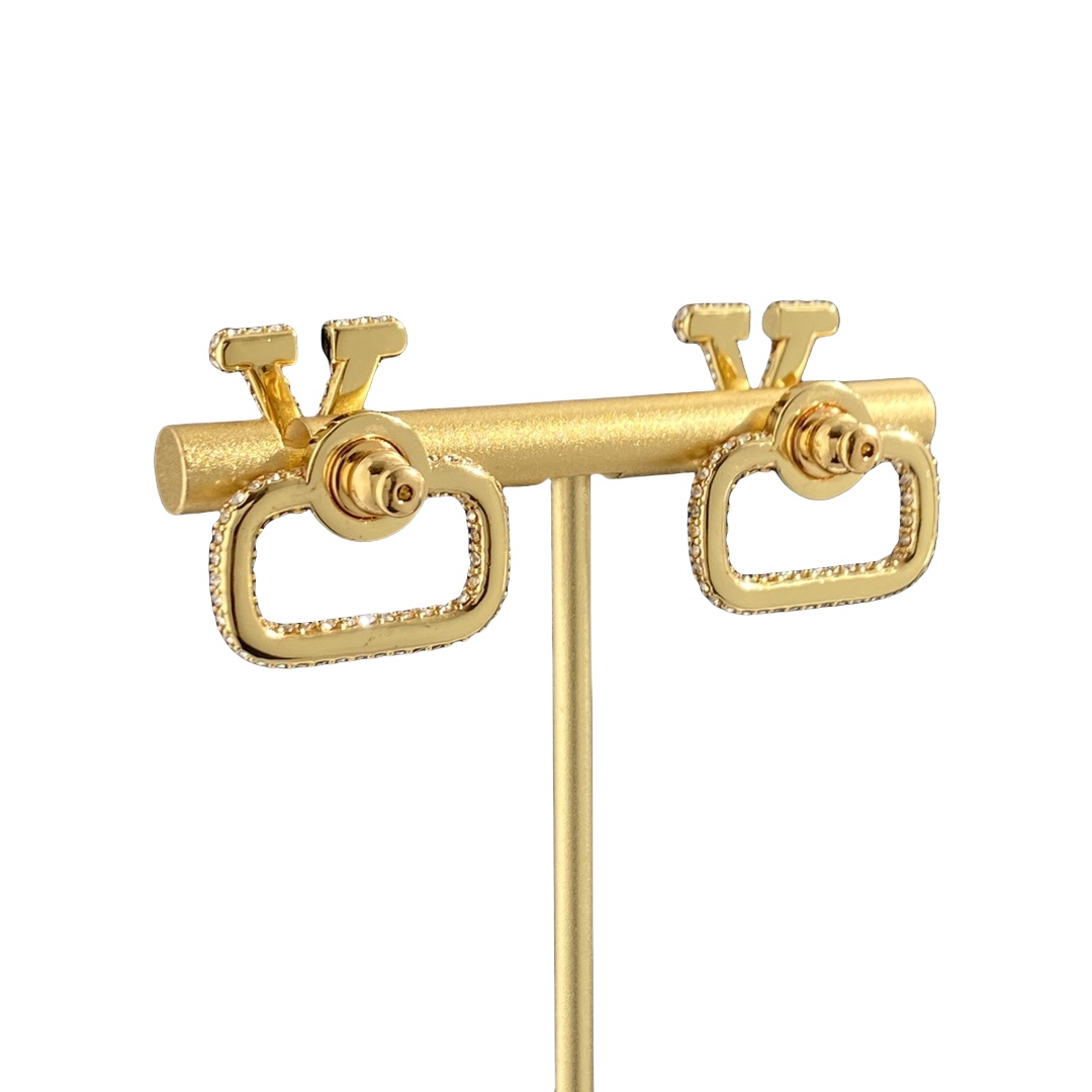 VTE021 v logo earrings - ccjewelryacc