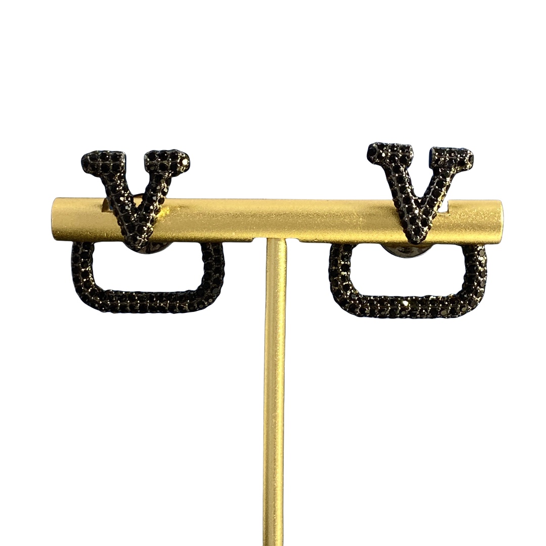VTE021 v logo earrings - ccjewelryacc