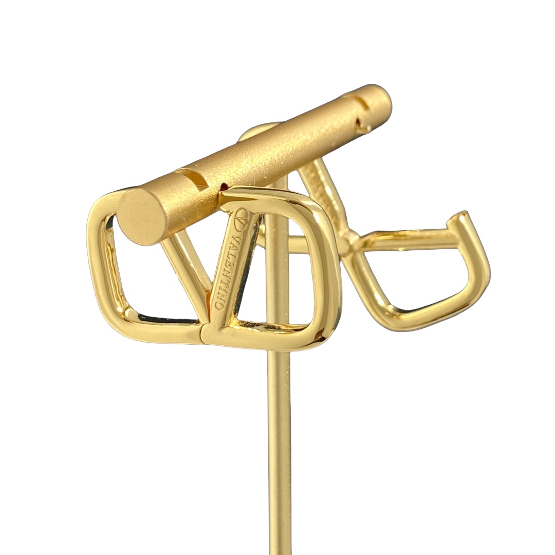 VTE051 Valentino Vlogo signature metal earrings - ccjewelryacc