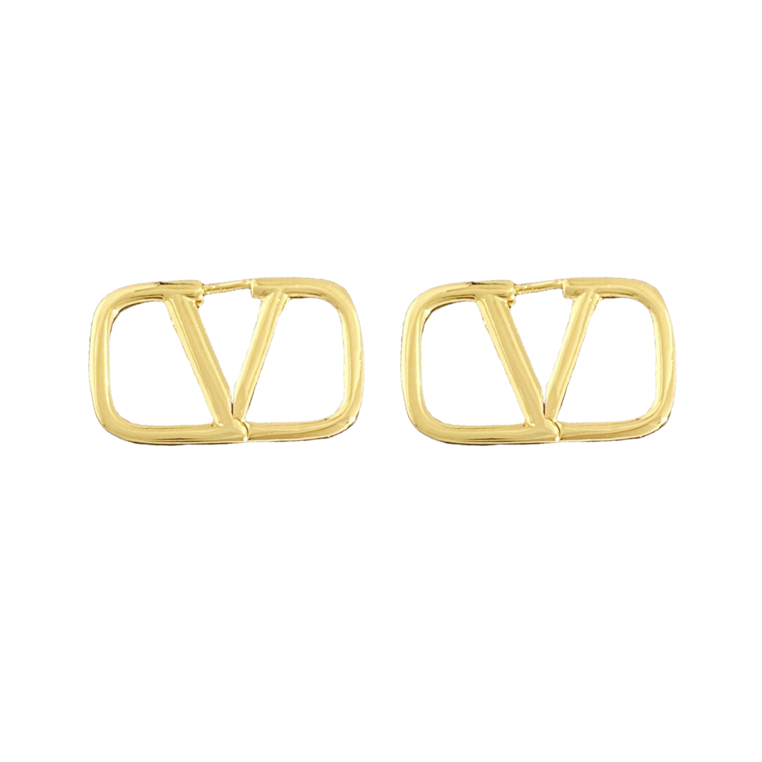 VTE051 Valentino Vlogo signature metal earrings - ccjewelryacc