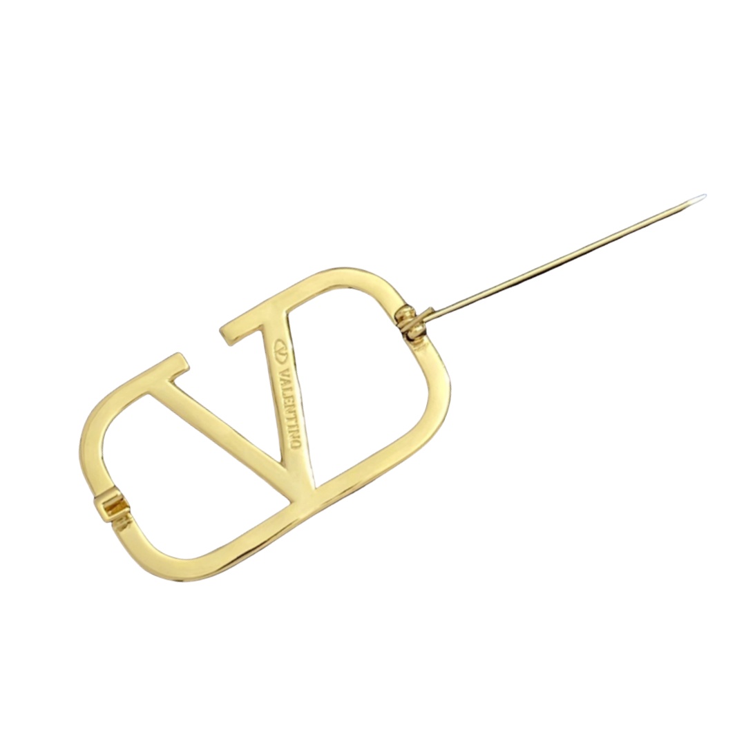 VTB005 VALENTINO GARAVANI Brooch VLOGO SIGNATURE - ccjewelryacc