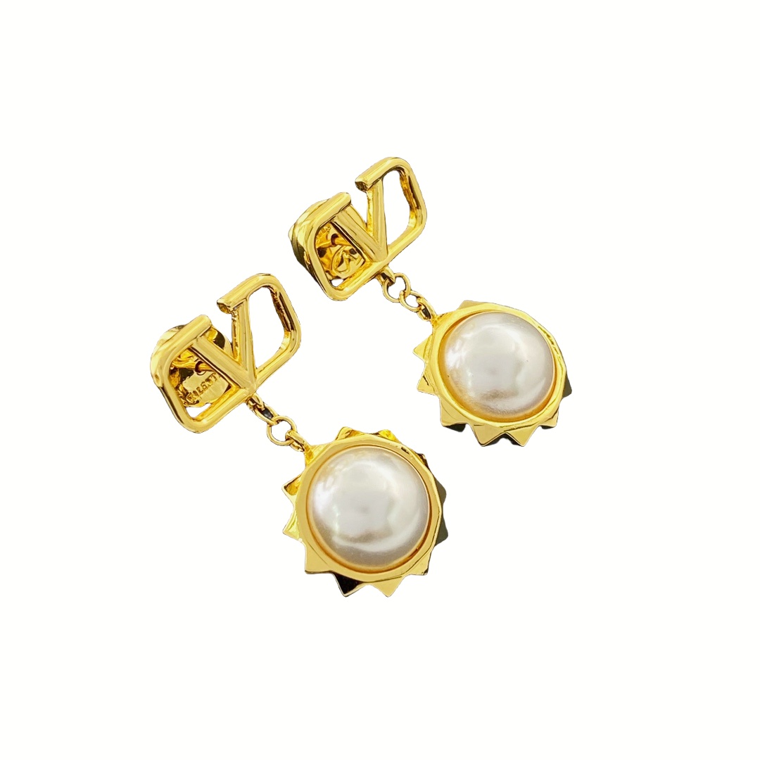 VTE055 valentino pearl drop earrings - ccjewelryacc