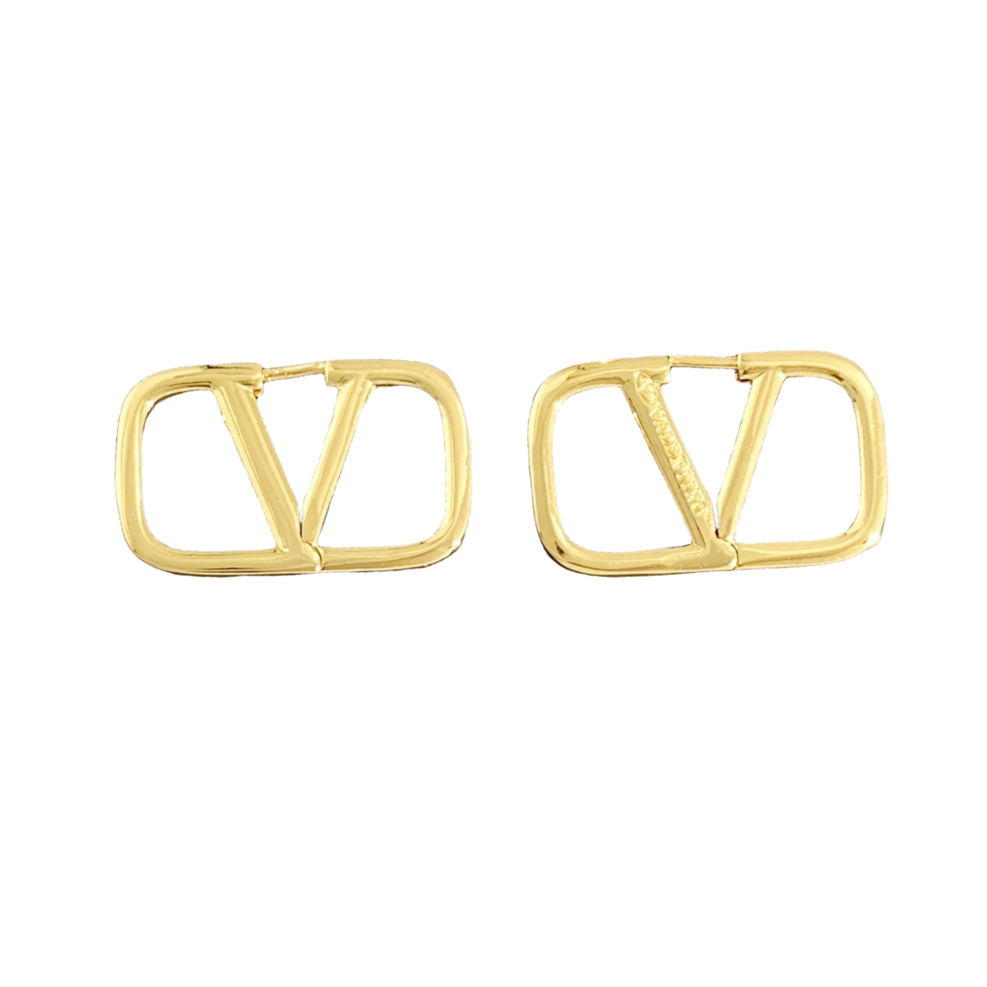 VTE051 Valentino Vlogo signature metal earrings - ccjewelryacc