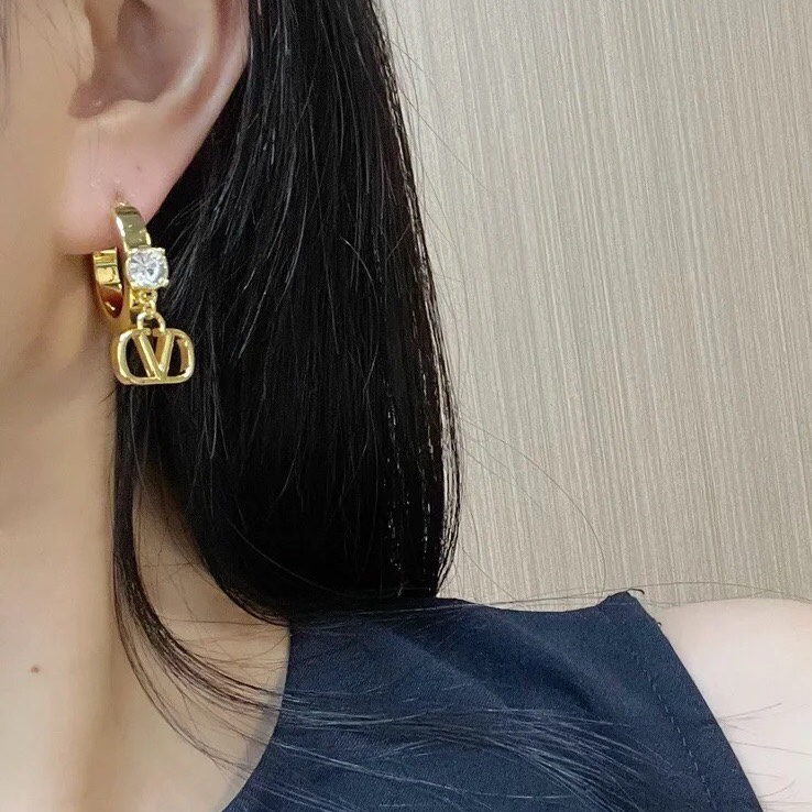 VTE068 valentino hoop earrings - ccjewelryacc