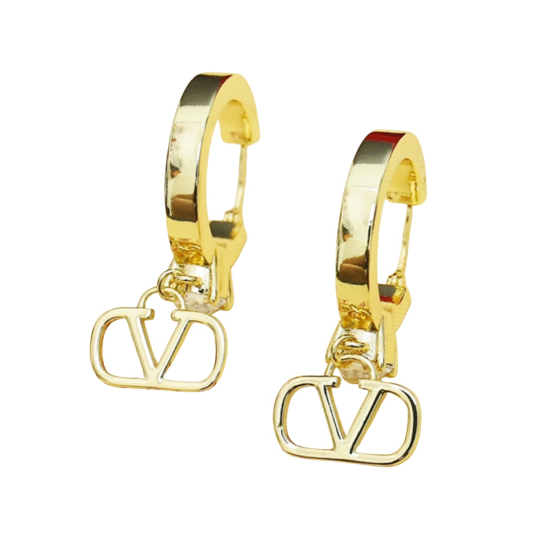 VTE068 valentino hoop earrings - ccjewelryacc
