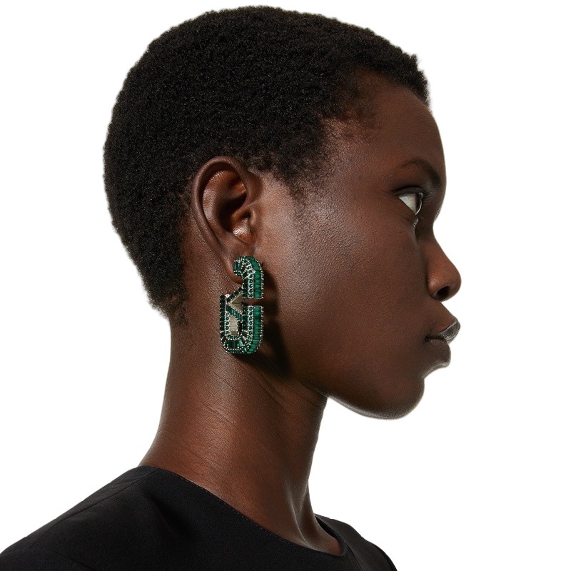 VTE062 V logo earrings - ccjewelryacc