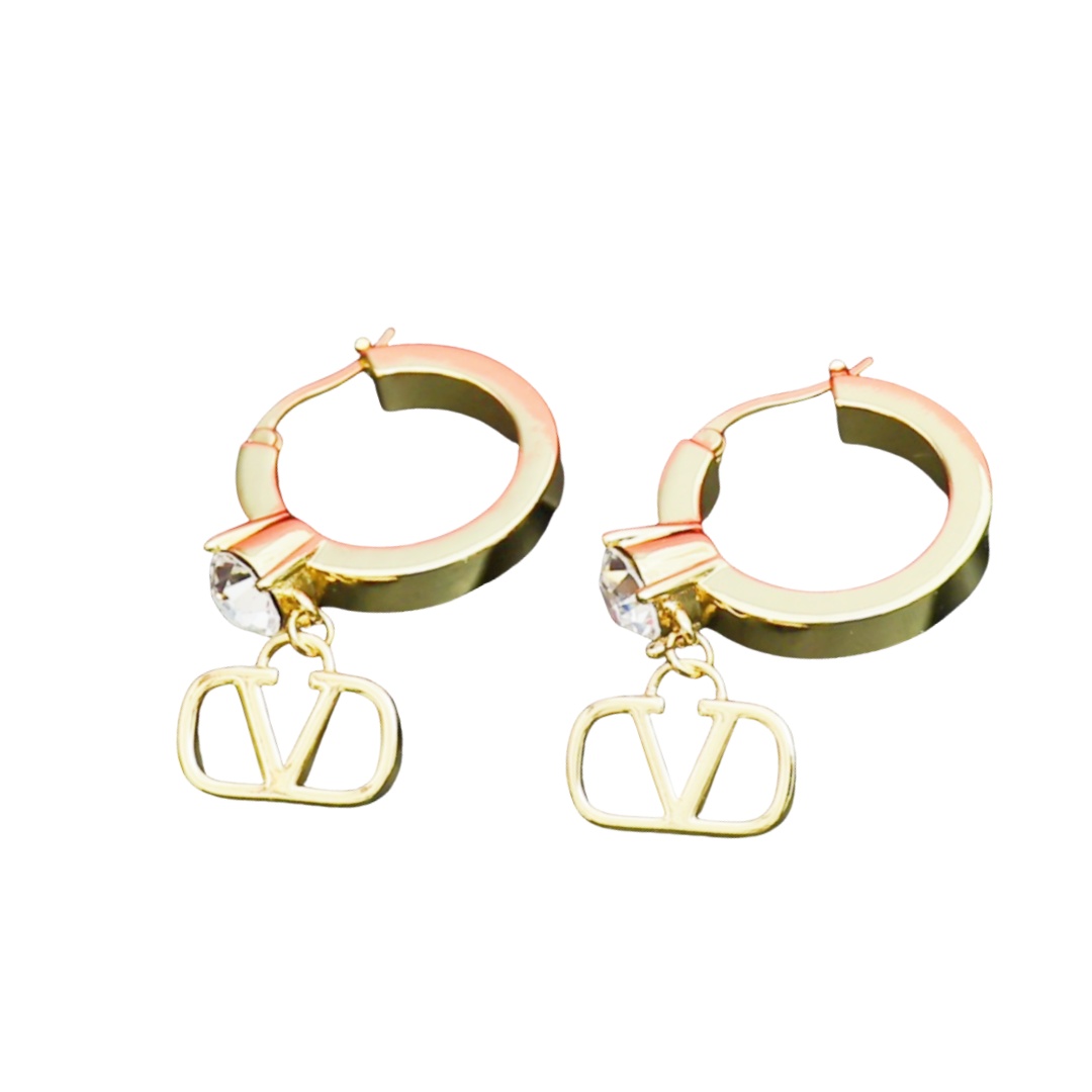 VTE068 valentino hoop earrings - ccjewelryacc