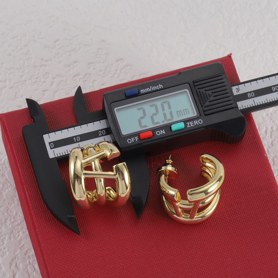 VTE064 valentino hoops earrings in metal - ccjewelryacc