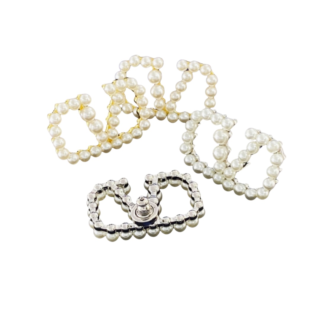 VTE065 valentino pearl stud earrings - ccjewelryacc