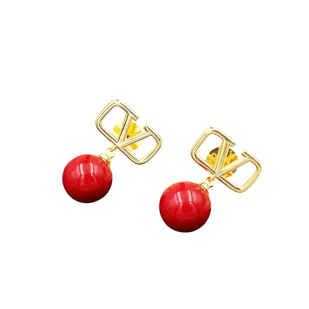 VTE083 Red valentino earrings - ccjewelryacc