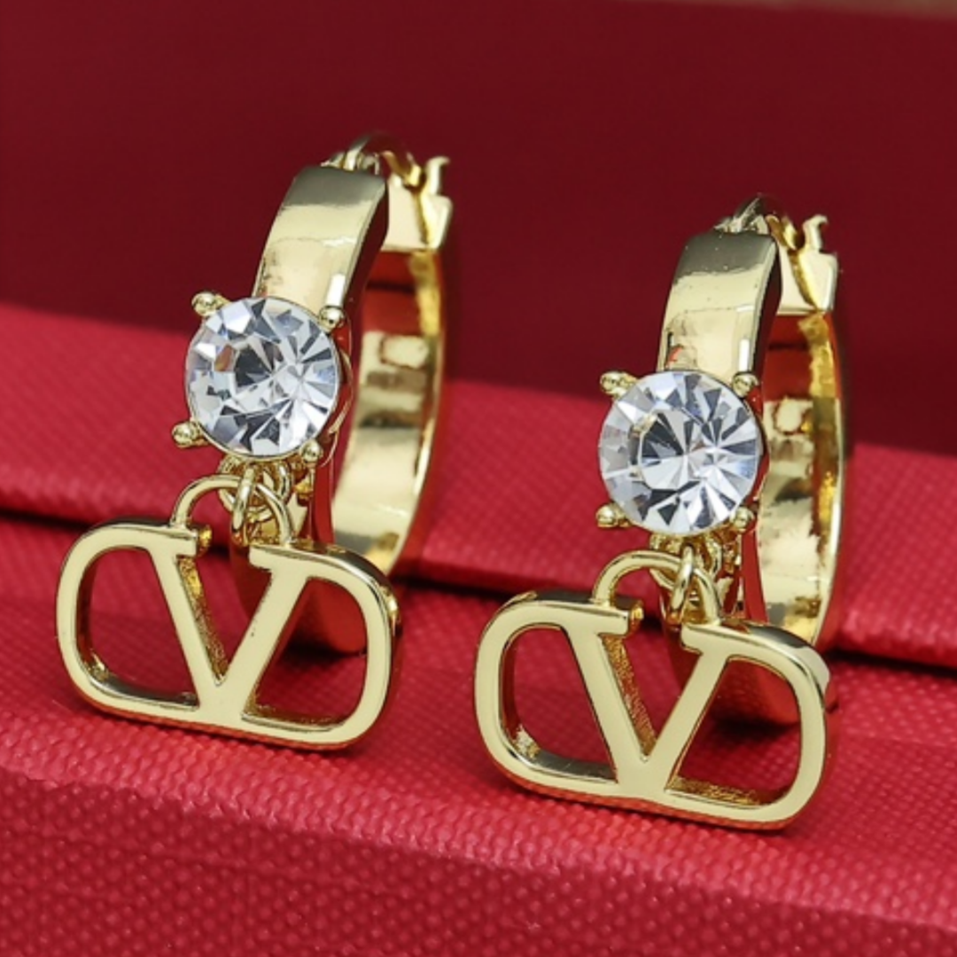 VTE068 valentino hoop earrings - ccjewelryacc