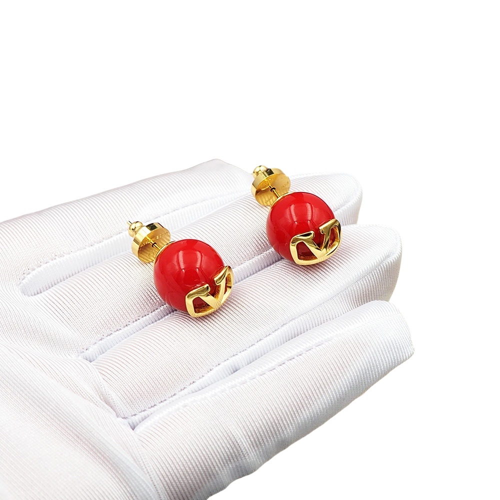 VTE083 Red valentino earrings - ccjewelryacc