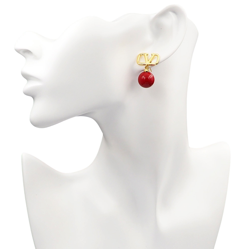 VTE083 Red valentino earrings - ccjewelryacc