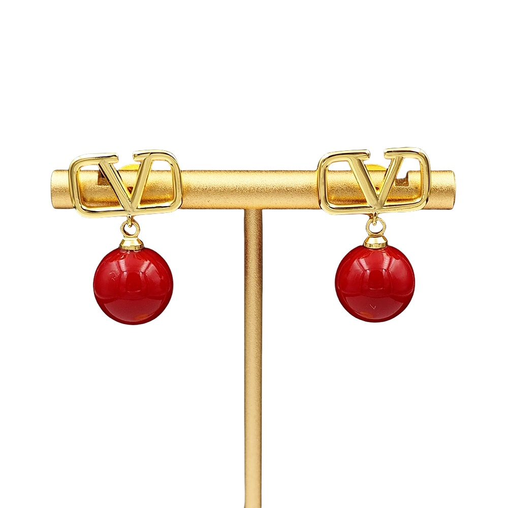 VTE083 Red valentino earrings - ccjewelryacc