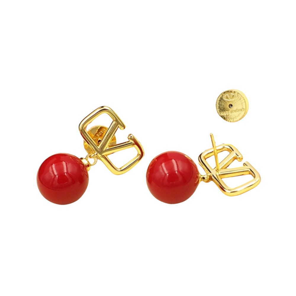 VTE083 Red valentino earrings - ccjewelryacc