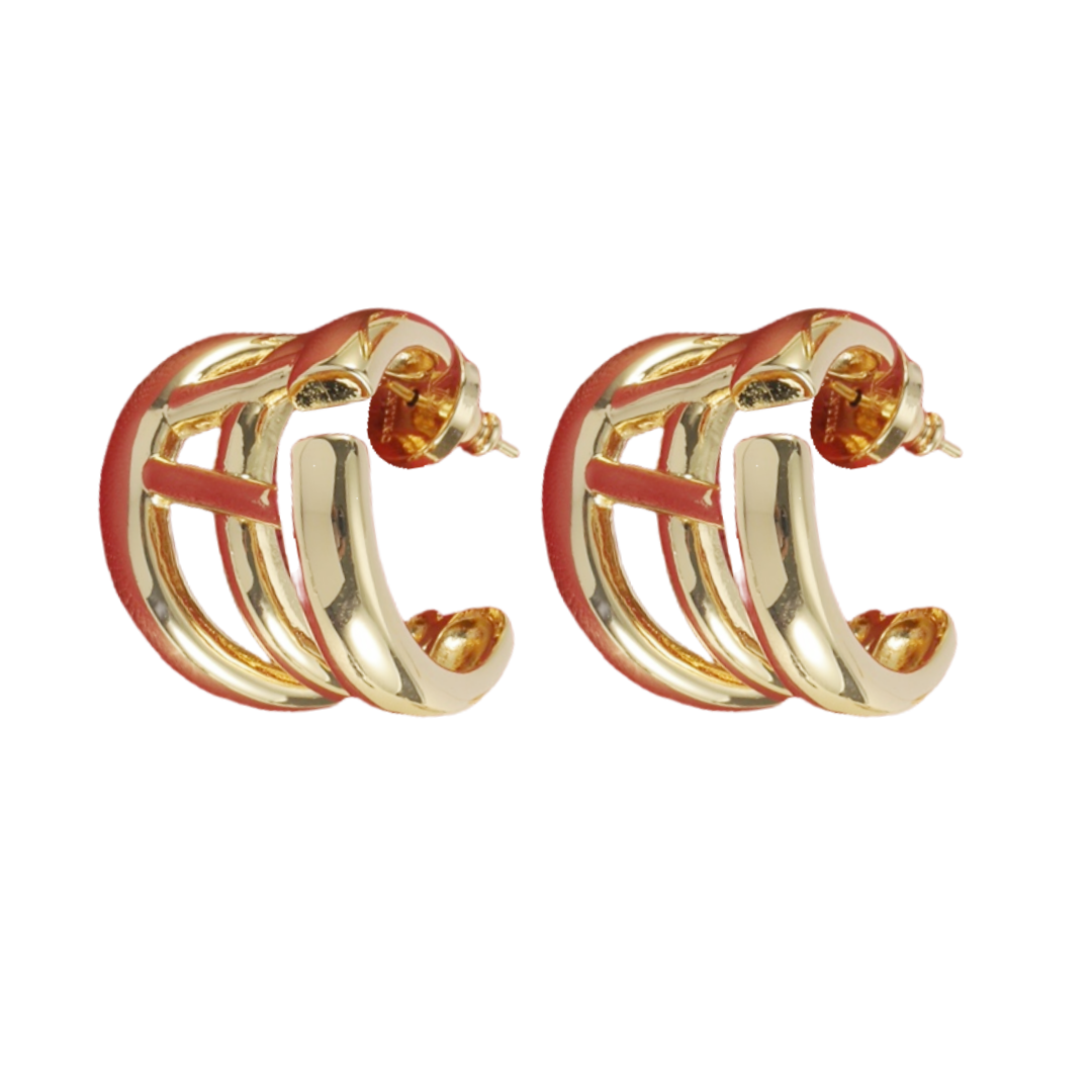 VTE064 valentino hoops earrings in metal - ccjewelryacc