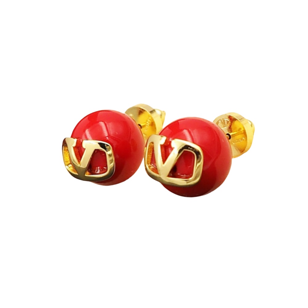 VTE083 Red valentino earrings - ccjewelryacc