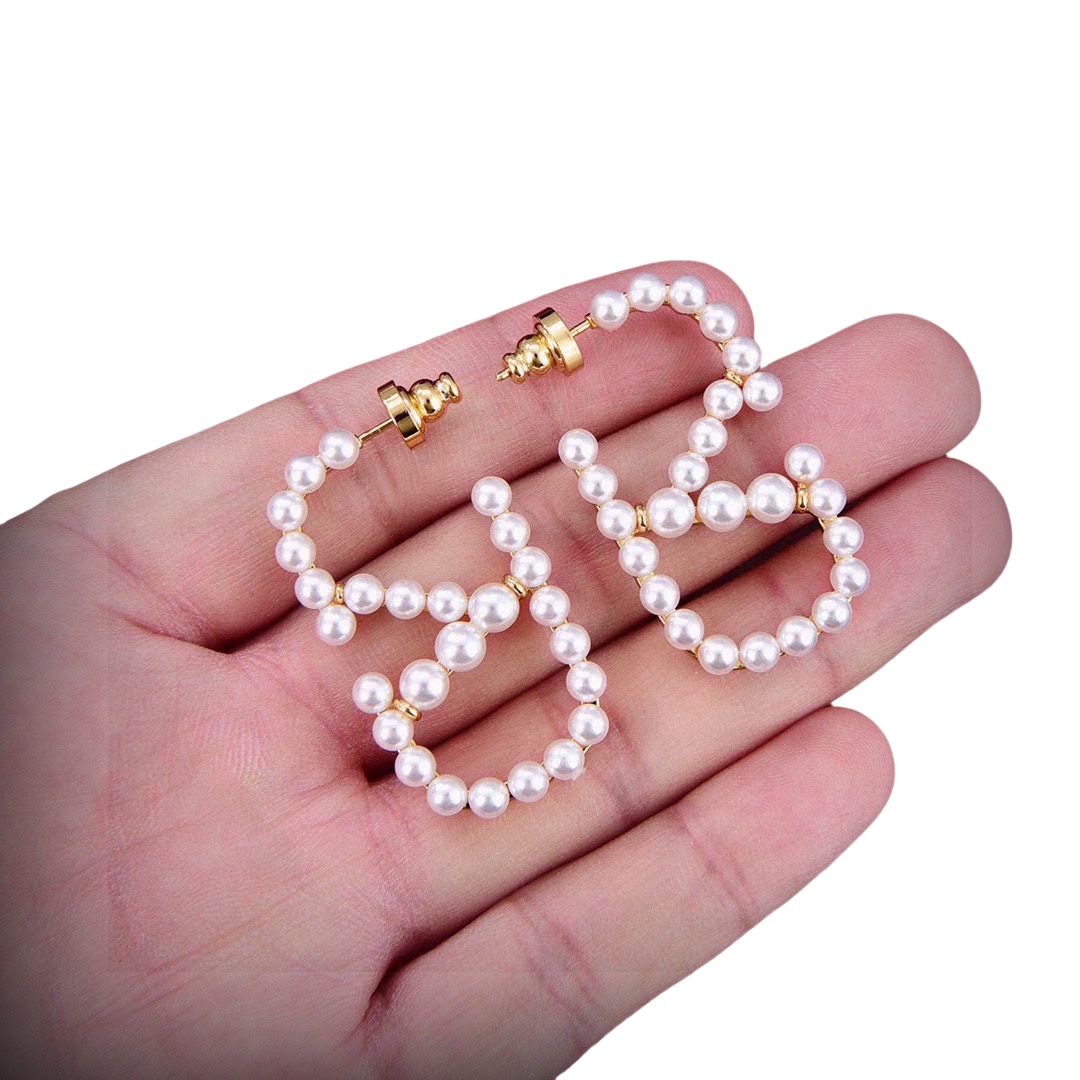 VTE070 Valentino earrings pearl - ccjewelryacc