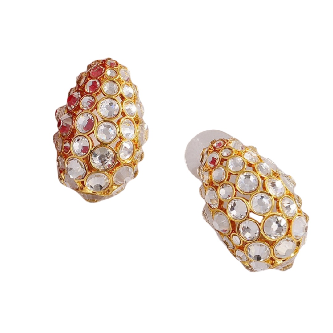 VTE127 Full crystal diamond drop earrings for women - ccjewelryacc