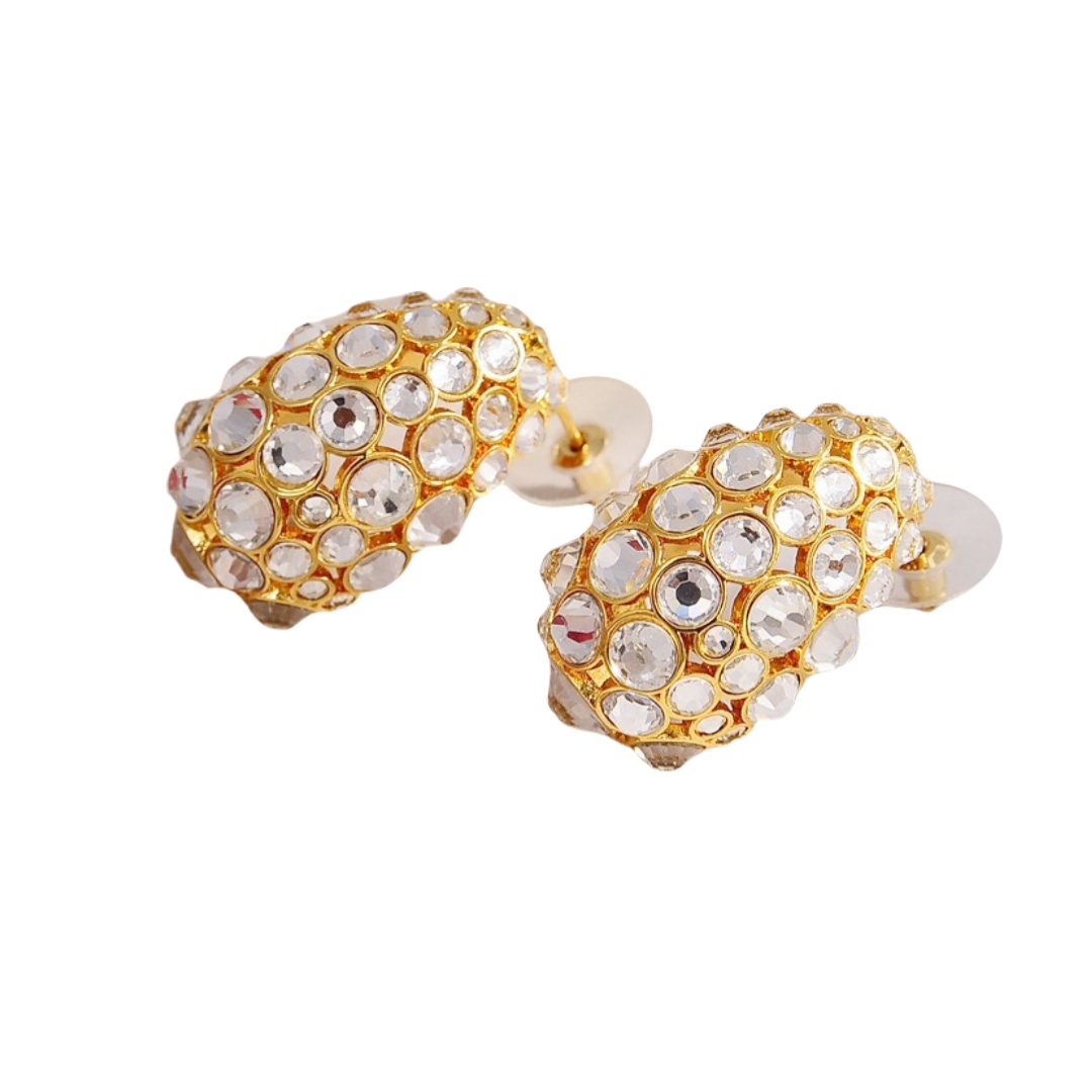 VTE127 Full crystal diamond drop earrings for women - ccfashionjewelry