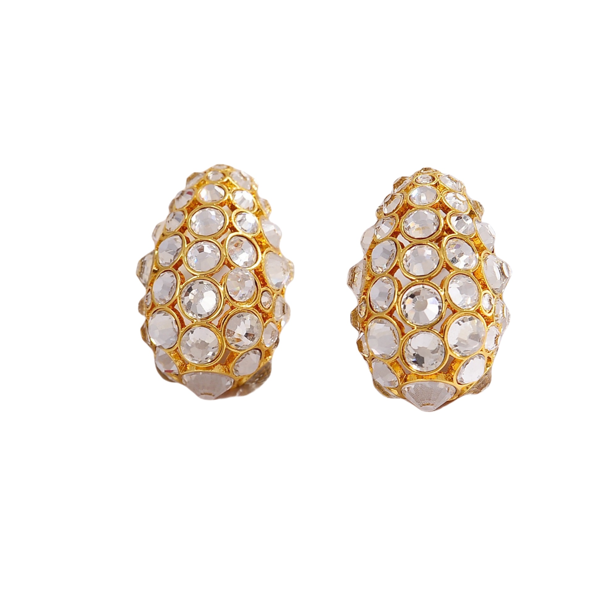 VTE127 Full crystal diamond drop earrings for women - ccfashionjewelry