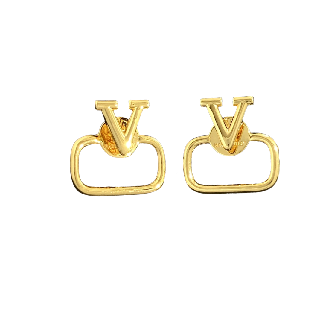 VTE021 v logo earrings - ccjewelryacc