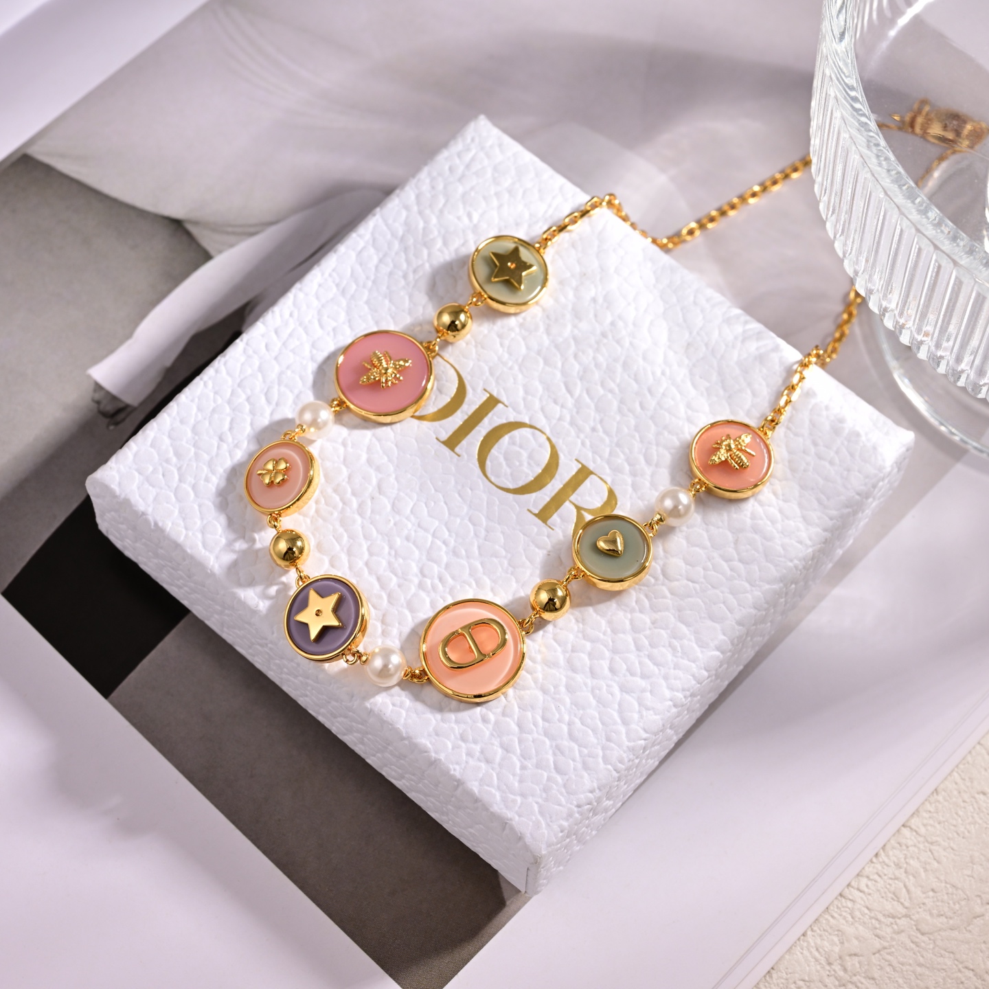 CDT001 Dior CD bee Tribales Earrings bracelet necklace set - ccjewelryacc