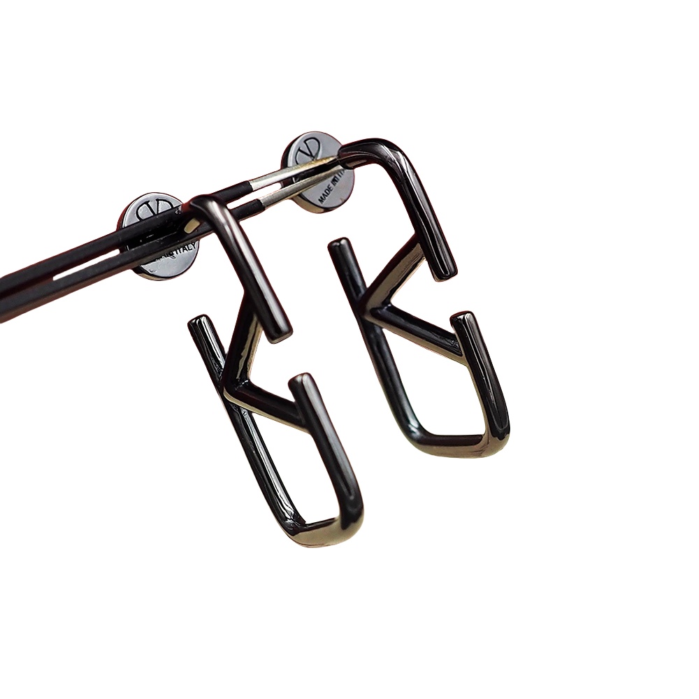 VTE108 3.5cm Meddle vlogo signature hoop earring in metal - ccjewelryacc