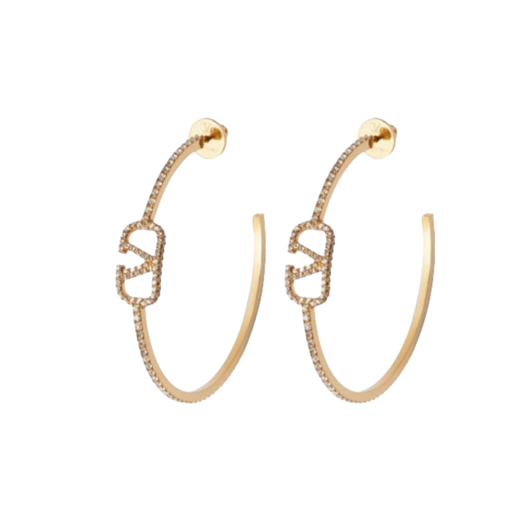 VTE125 Valentino Garavani VLogo Signature hoop earrings - ccfashionjewelry