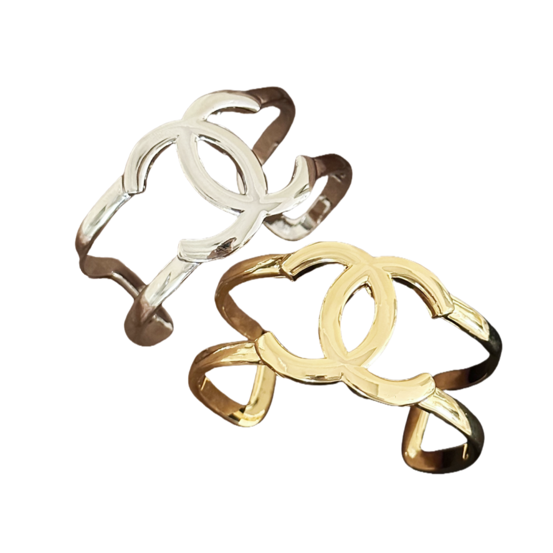 CCS107 Metal CC Bangle Bracelet - ccjewelryacc