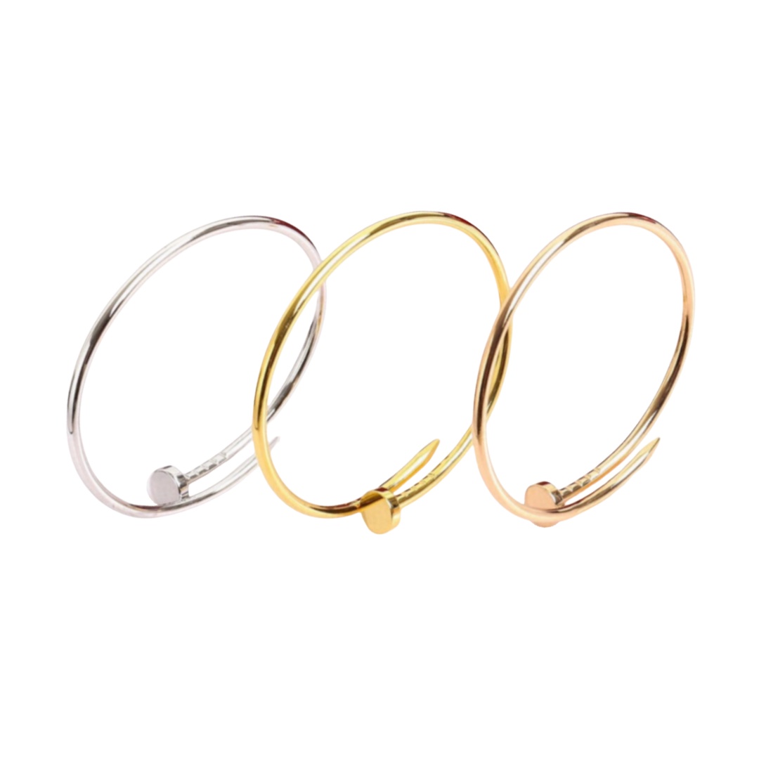 CTSV025 18K Gold slender and flexible Juste un Clou bracelet, small model 2.5mm - ccjewelryacc