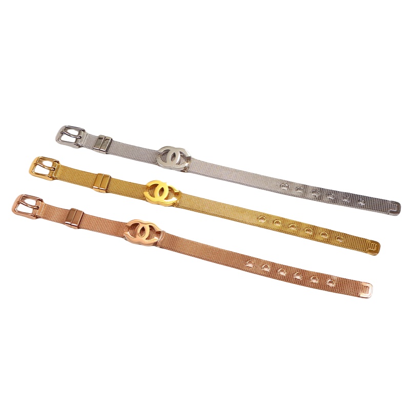 CCS056 Watch band Chain with CC logo Bracelet - ccjewelryacc