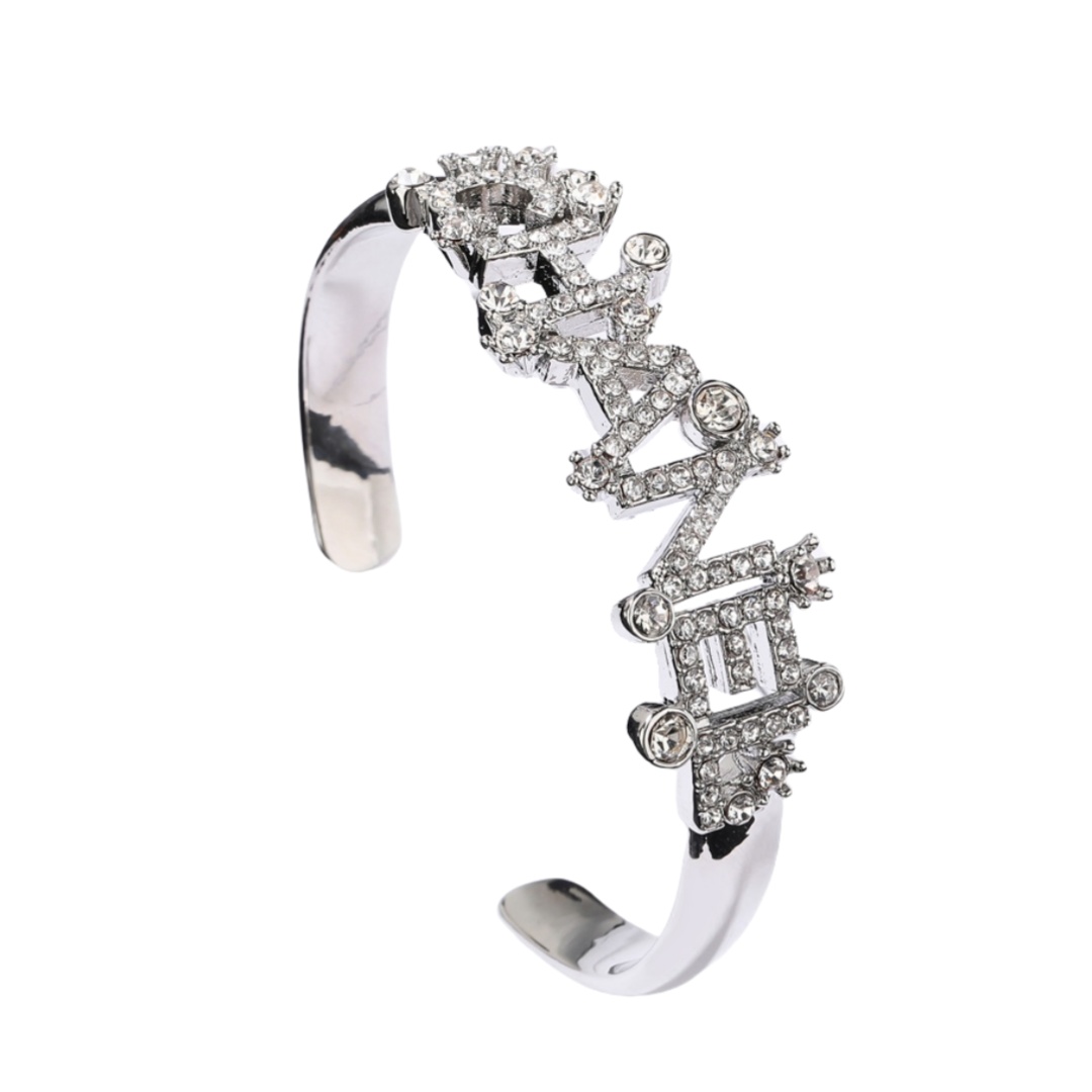 CCS013 Crystal CC letter bangle Bracelet - ccjewelryacc