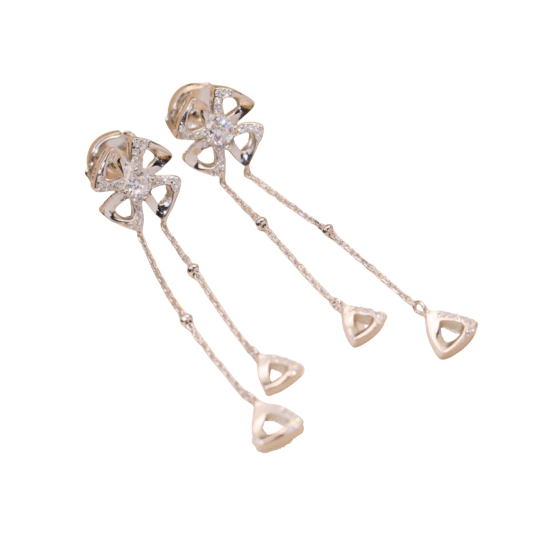 BGEV006 18k gold Fiorever tassels earrings - ccjewelryacc