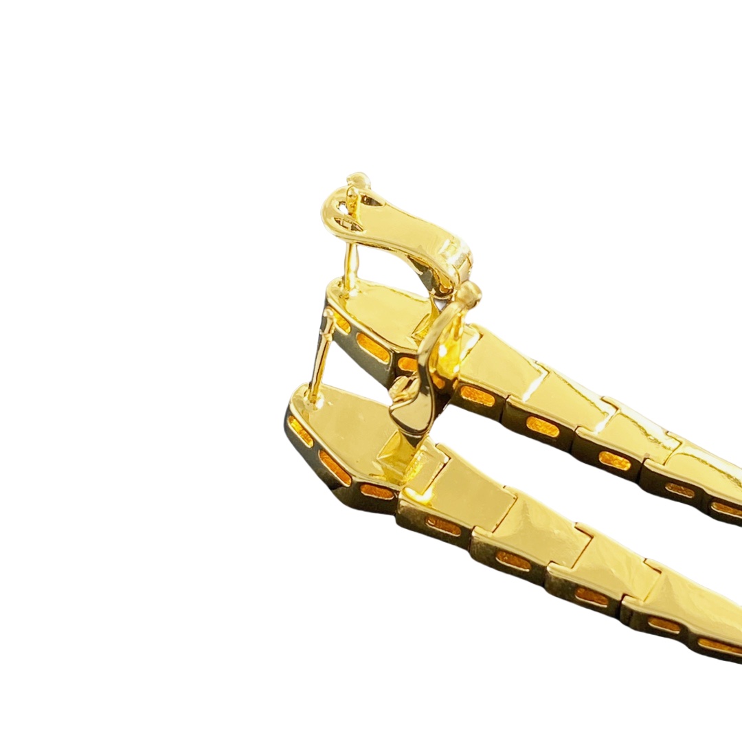 BGE012 Full diamond Serpenti viper earrings - ccjewelryacc