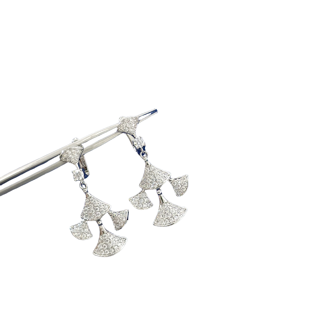 BGES006 18k White Gold diamond DIVAS DREAM Earring clips - ccjewelryacc